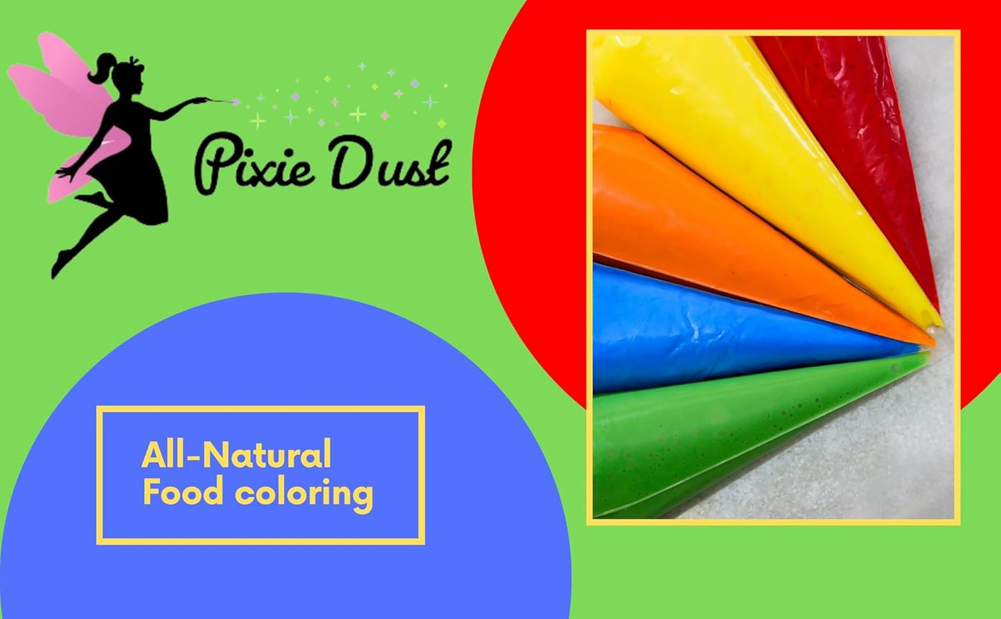 Pixie Dust Dye-Free Food Coloring Powders Set - All-Natural, Plant-Based | 2 Jars (0.40 oz Each)