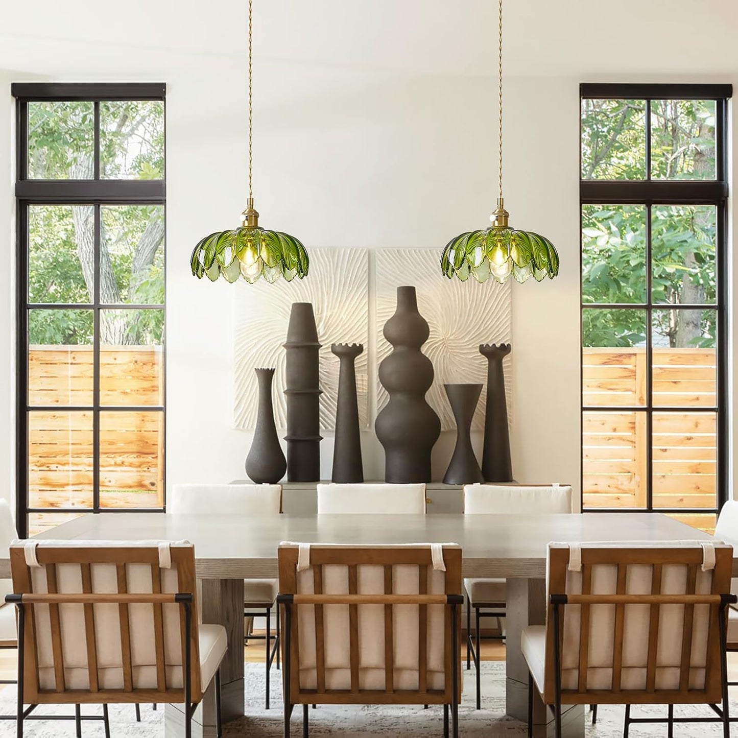 Glass Pendant Light Vintage Light Fixtures, Vintage Pendant Lights, Modern Chandelier Pendant, Adjustable Hanging Light for Bedroom Living Room Kitchen Island, Bedroom Hotel Dining Room