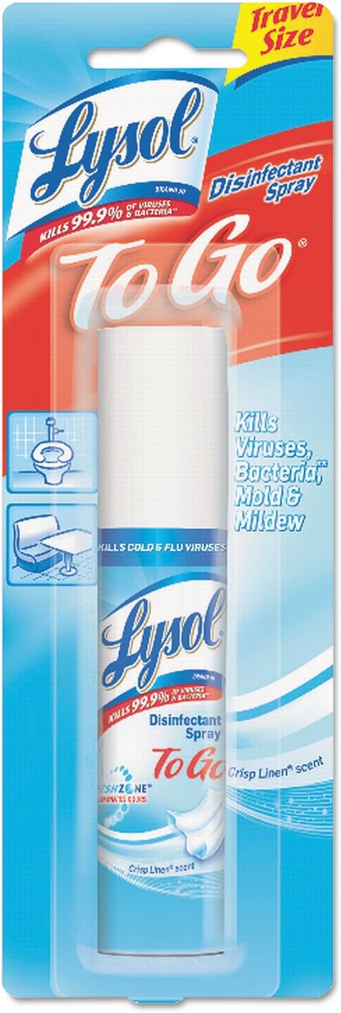 Lysol Disinfectant Spray - Crisp Linen Scent, Travel Size 1 Ounce | Pack of 8
