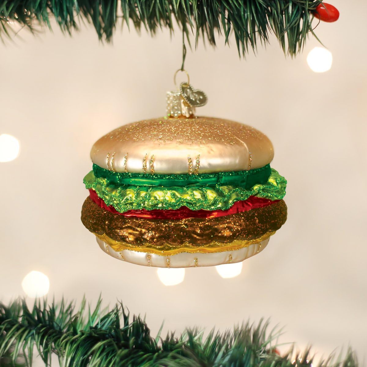 Handcrafted Glass Cheese Wedge Ornament - Unique Christmas Tree Decoration