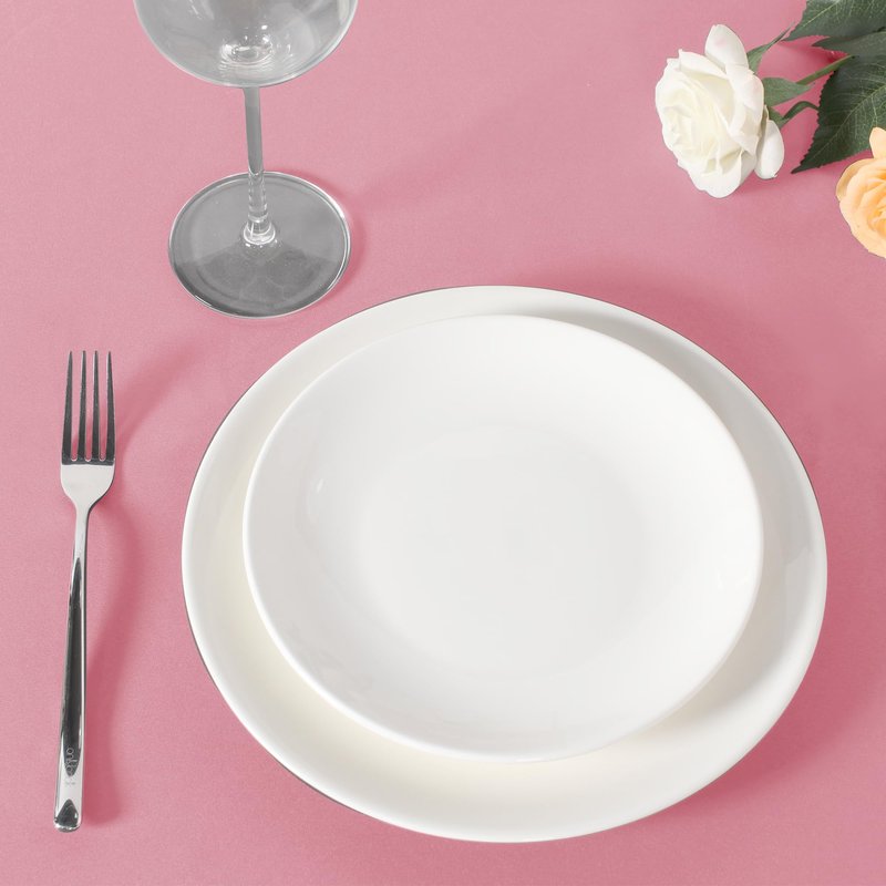 sancua Round tablecloth 90 Inch Diameter, 8 Pack - Circle Polyester Fabric Table cloth for Wedding Christmas Party Reception Banquet Birthday, Washable Formal Table Cover (Fit 30-72 Inch Tables), Pink