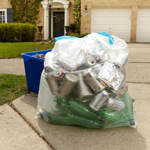 Hefty 30 Gallon Clear Recycling Trash Bags - 36 Count for Easy Waste Management