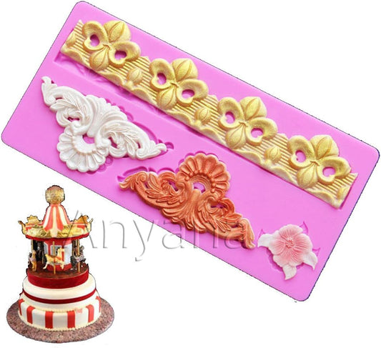 Fleur de Lis Silicone Candy Mold for Cake Decorating, Cupcake Toppers & Crafts
