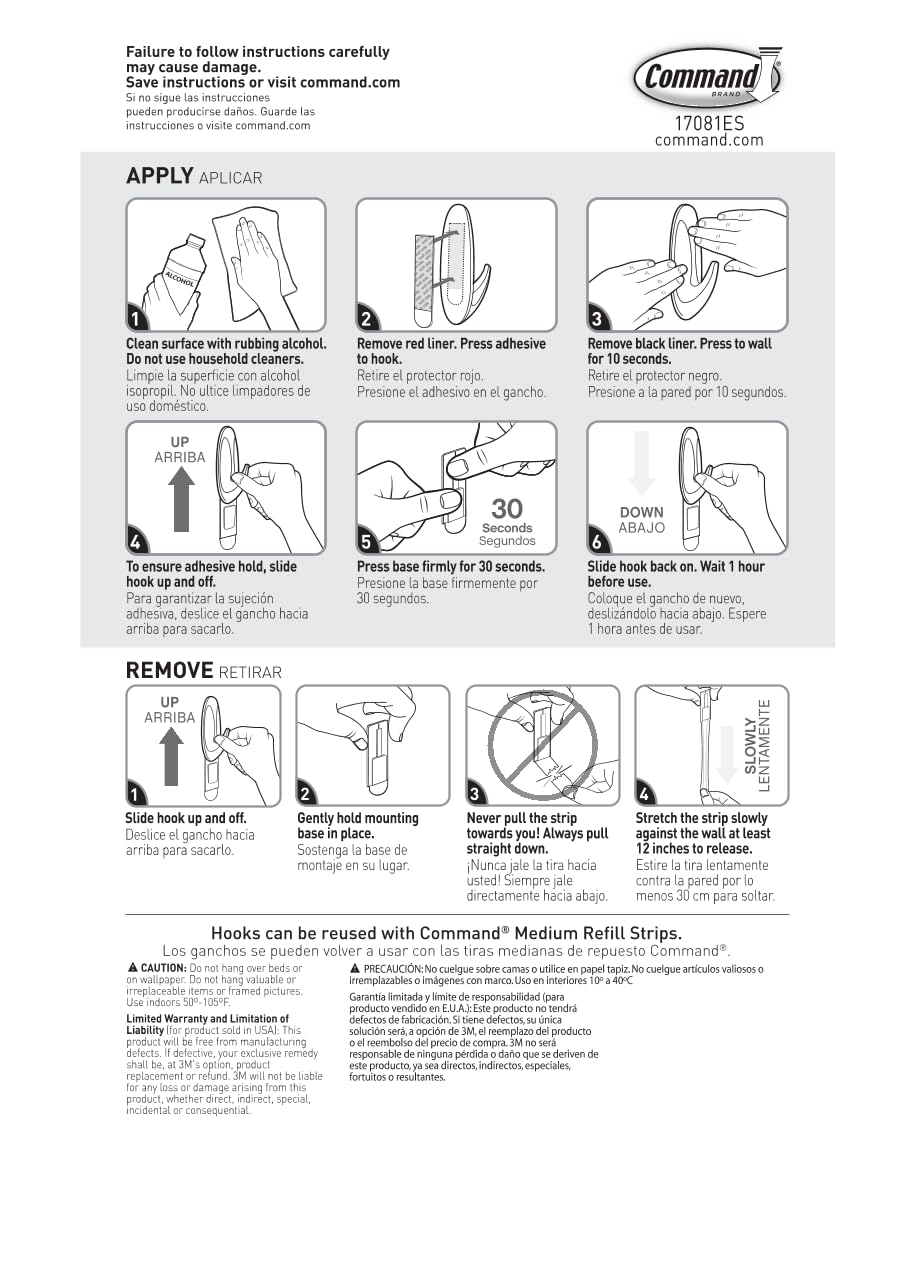 Command Medium Designer Hooks, 9 Hooks and 12 Strips, Damage-Free Hanging Wall Hook with Adhesive Strips, No Tools Great for Hanging, Organization and Storage, Holds up to 3 lb