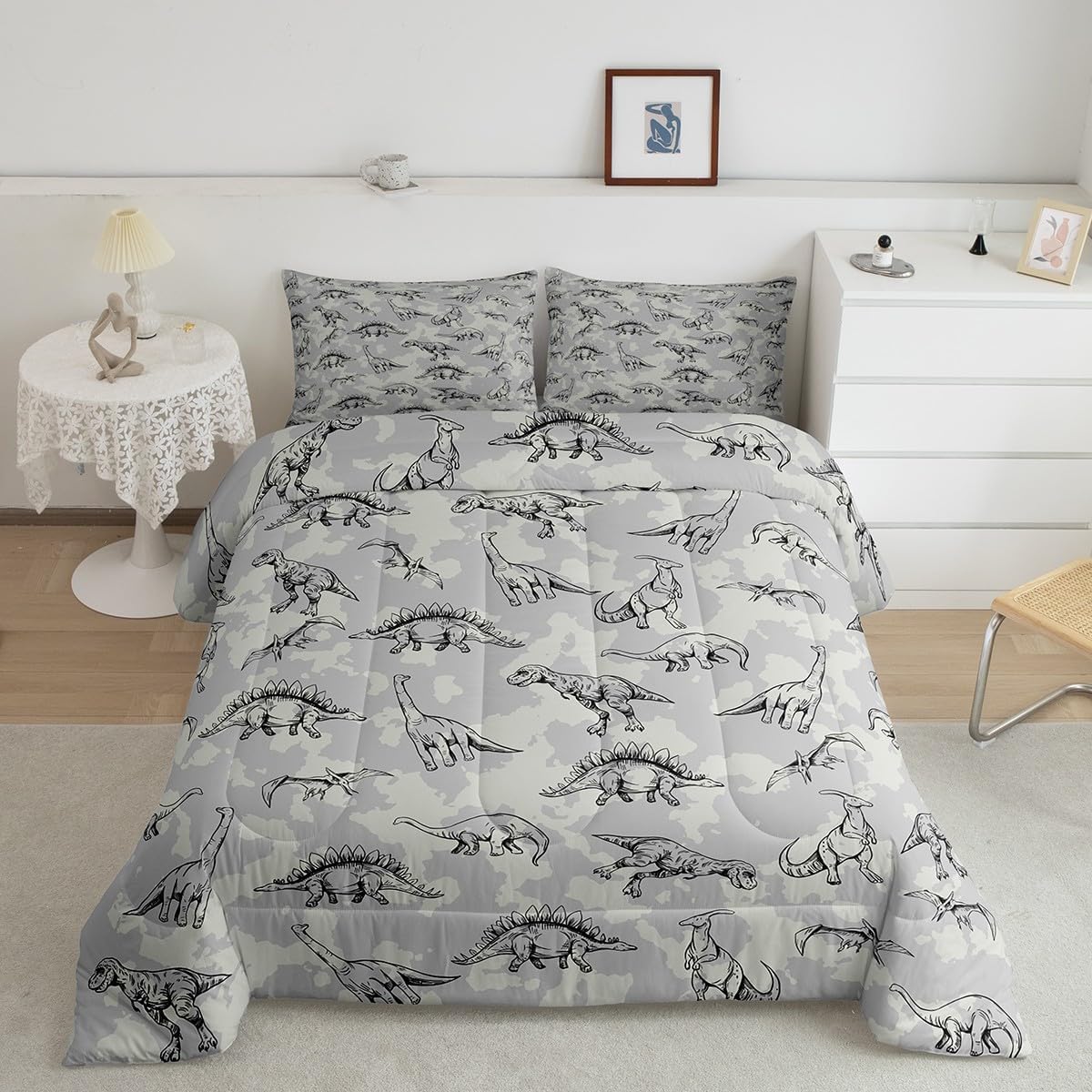 jejeloiu Baseball Comforter Set Twin Size Kids Camo American Flag Comforter for Boys Girls Teens Camouflage Bedding Set Breathable Baseball Games Duvet Set Room Decor Quilt Set