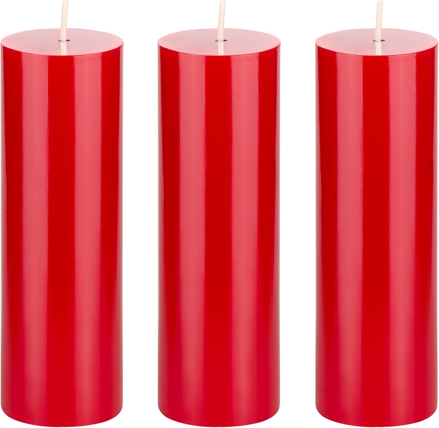 Unscented Black Pillar Candle - 2x6 Inch Hand Poured Premium Wax for Home Décor & Events