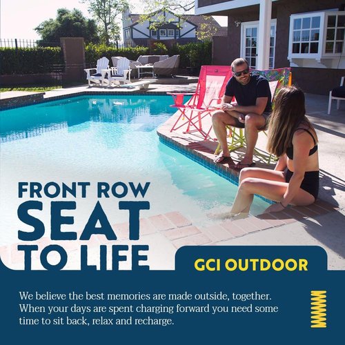GCI Outdoor Comfort Pro Rocker Camping Chair - Portable Folding Rocking Chair with Durable Armrests & Drink Holder | Sweet Tea