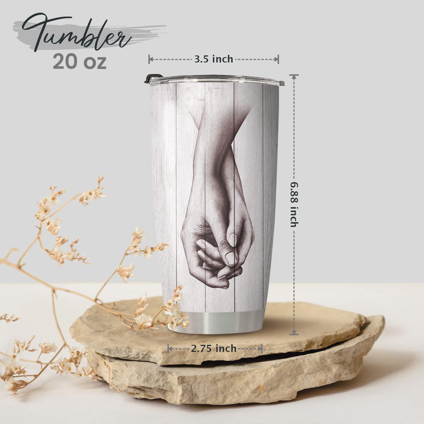 Gifts for Her, Him, Boyfriend, Girlfriend, Wife, Husband - Romantic I Love You Gifts Her, Him - Gifts for Birthday, Christmas, Wedding, Valentine's Day - We're A Team, 20Oz Tumbler