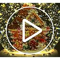120mm Gingerbread House Musical Water Globe - Christmas Decor, Light Up & Plays Tunes