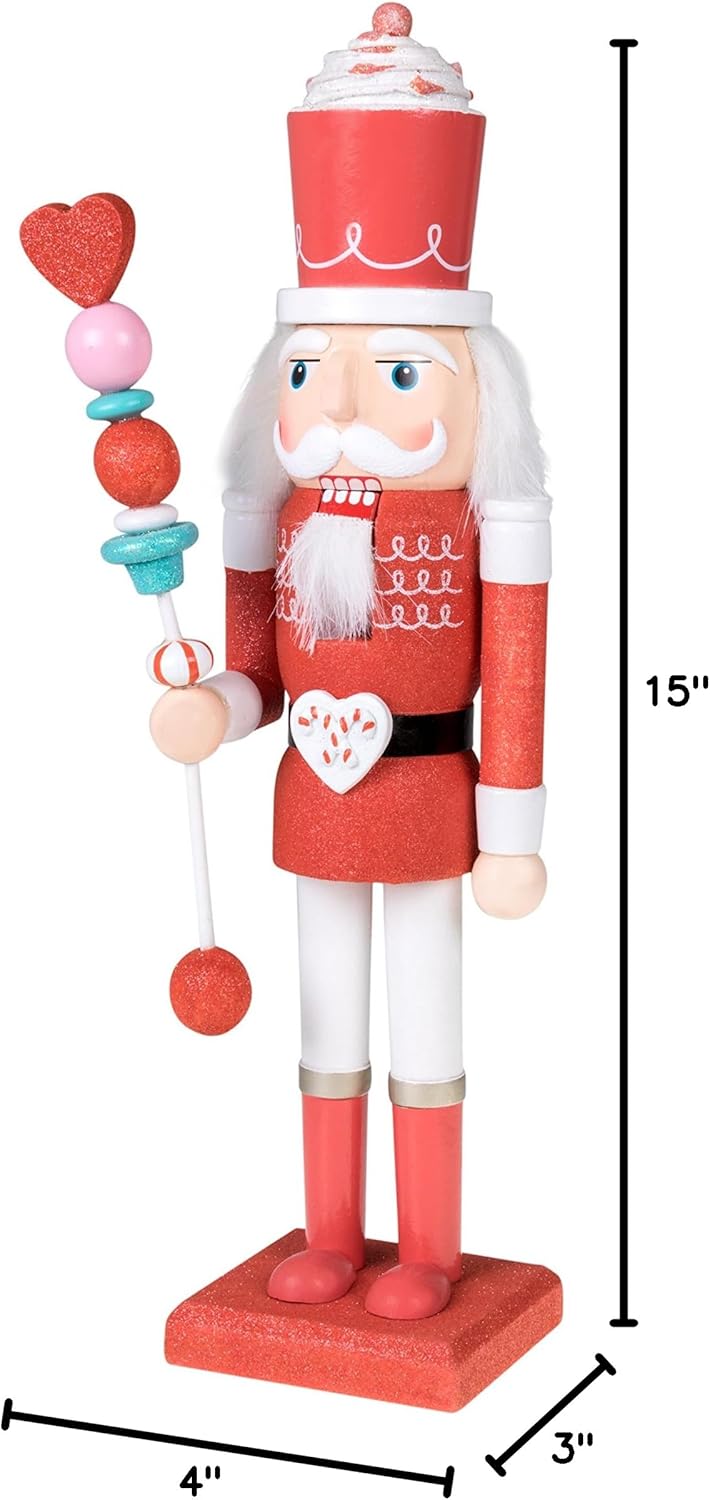 Red Prince 12-Inch Wooden Nutcracker - Festive Christmas Décor for Shelves & Tables