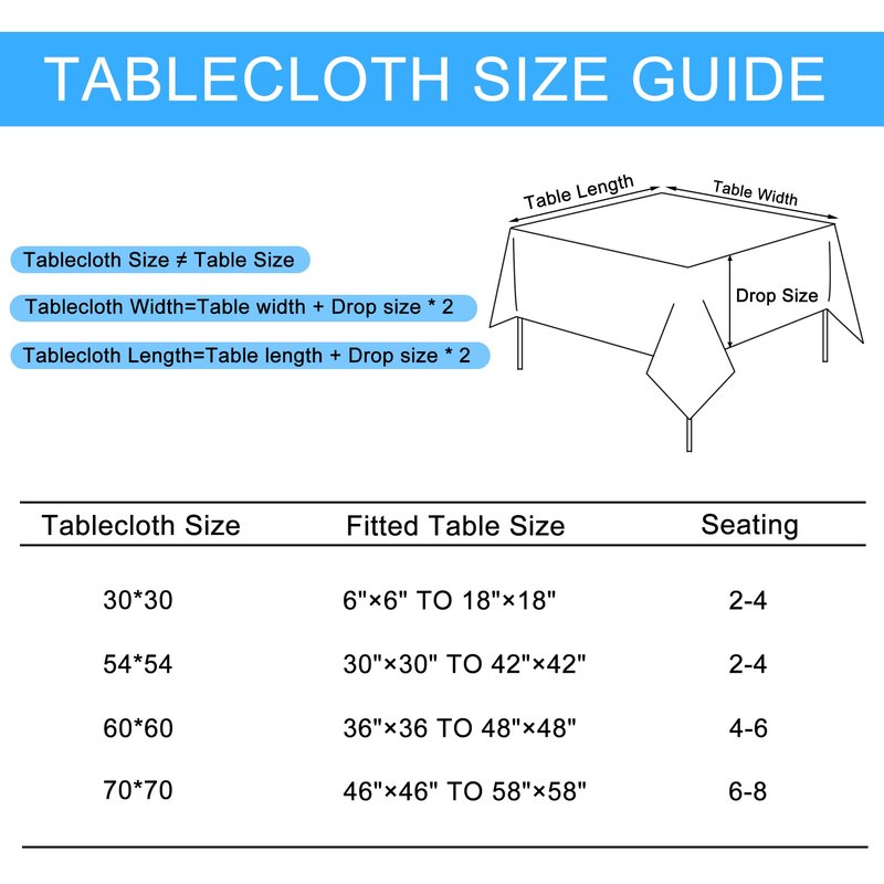 Hiasan Faux Linen Square Tablecloth - Wrinkle and Stain Resistant Washable Table Cloth for Kitchen Dining Room Holiday Table Cover for Party Dinner, White, 70 x 70 Inch