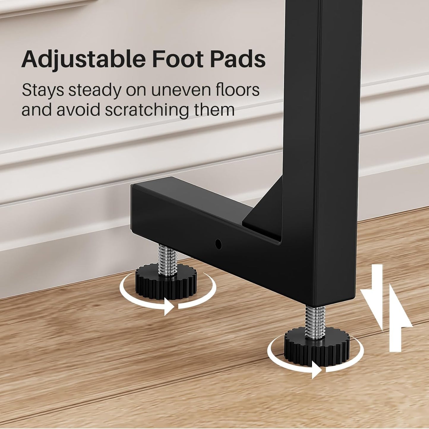 Kitstorack Long Sofa Table - Adjustable Height 25"-33" with 2 Power Outlets | Dark Gray, 5.9" D x 79" L