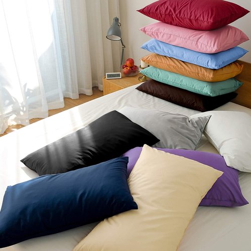 FLXXIE Pillow Cases - Soft Microfiber Queen Pillow Covers | Wrinkle Resistant, 2-Piece Set in Dark Brown