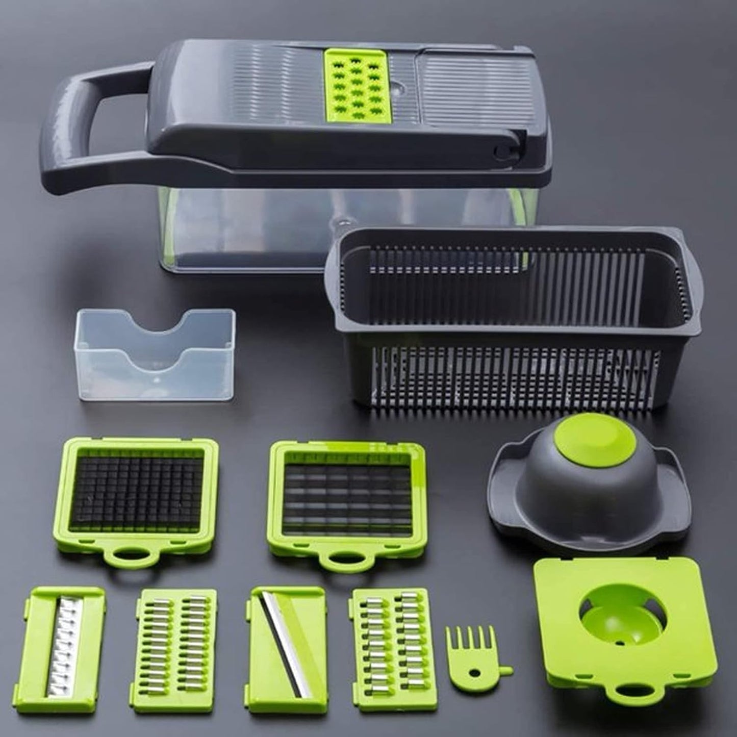 Skiennix Pro 10-in-1 Vegetable Chopper - Multifunctional Onion Slicer & Dicer with Container
