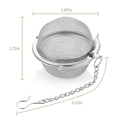 DOPUDO 3PCS Premium Tea Infusers, Loose Leaf Tea, Upgraded Tea Strainers and Tea Balls for Flavoring Herbal Spices and Seasonings