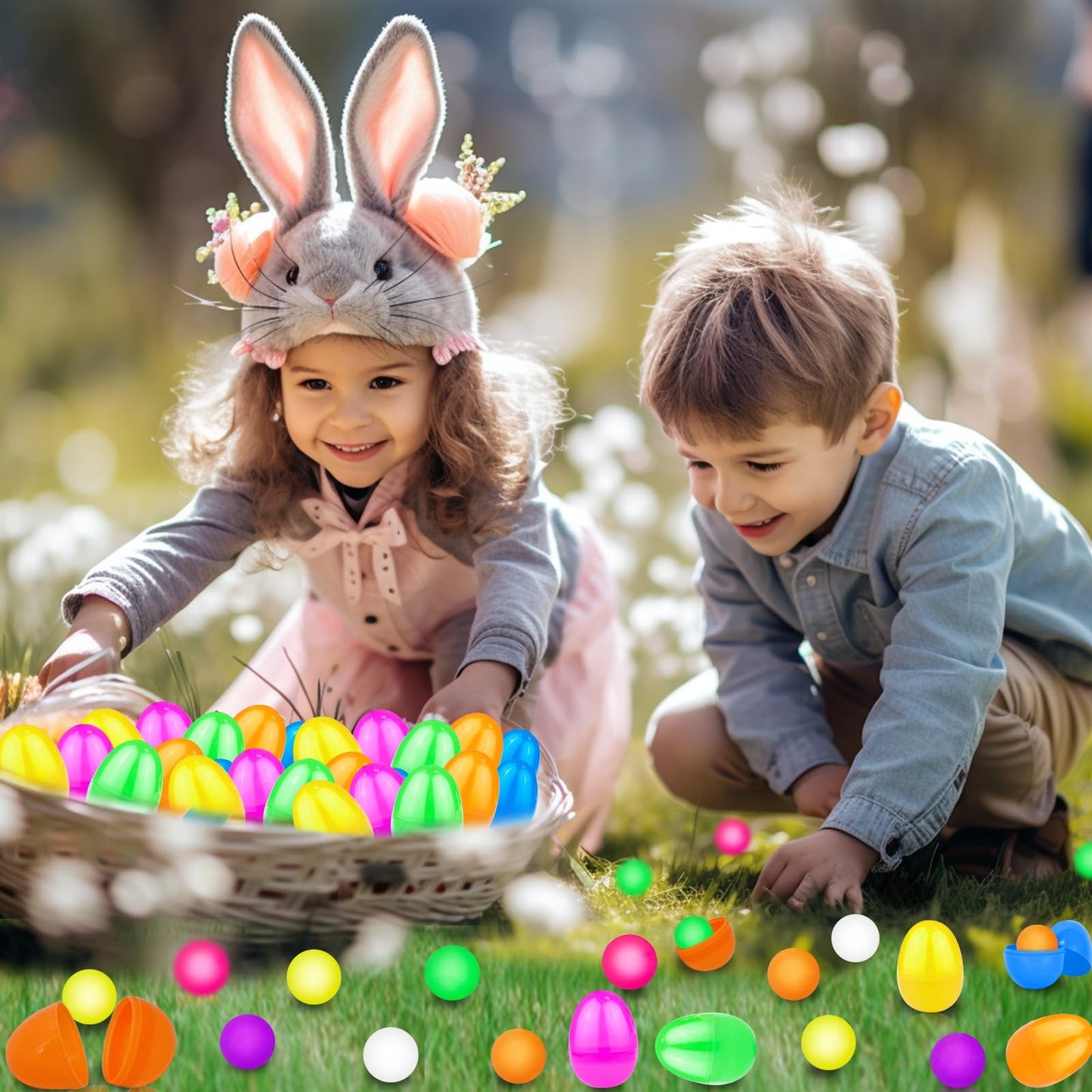 Easter Basket Stuffers 24 Pack Prefilled Easter Eggs with Glow in The Dark Bouncy Balls 6 Colors High Bouncy Ball Stress Relief Fidget Toys Easter Eggs Filled Hunt Party Gift for Kids Boys Girls Teens