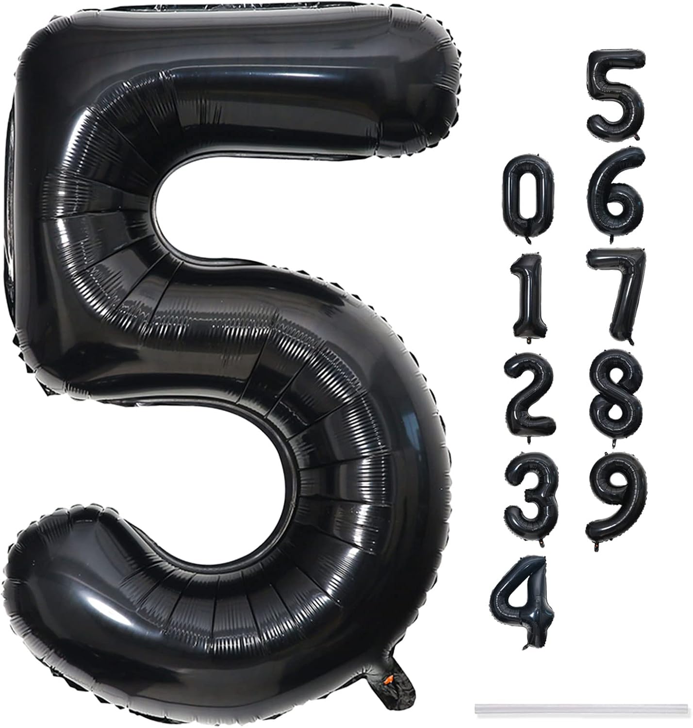 Skiennix 40-Inch Large Foil Number 5 Balloon - Self-Inflating Helium Decoration for Birthdays & Anniversaries