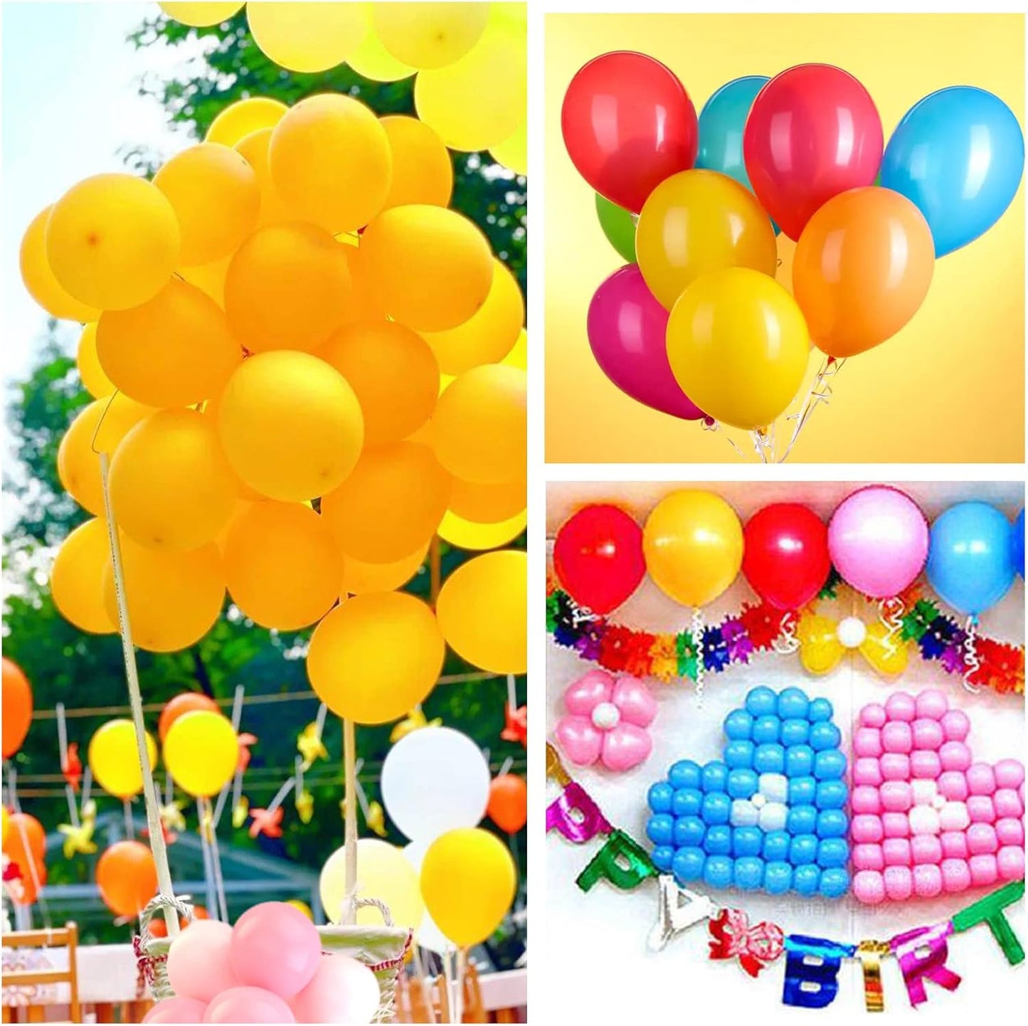Yellow Latex Balloons by Party Essentials - 12 Inch, 110 Pack for Birthday, Baby Shower & Wedding Celebrations