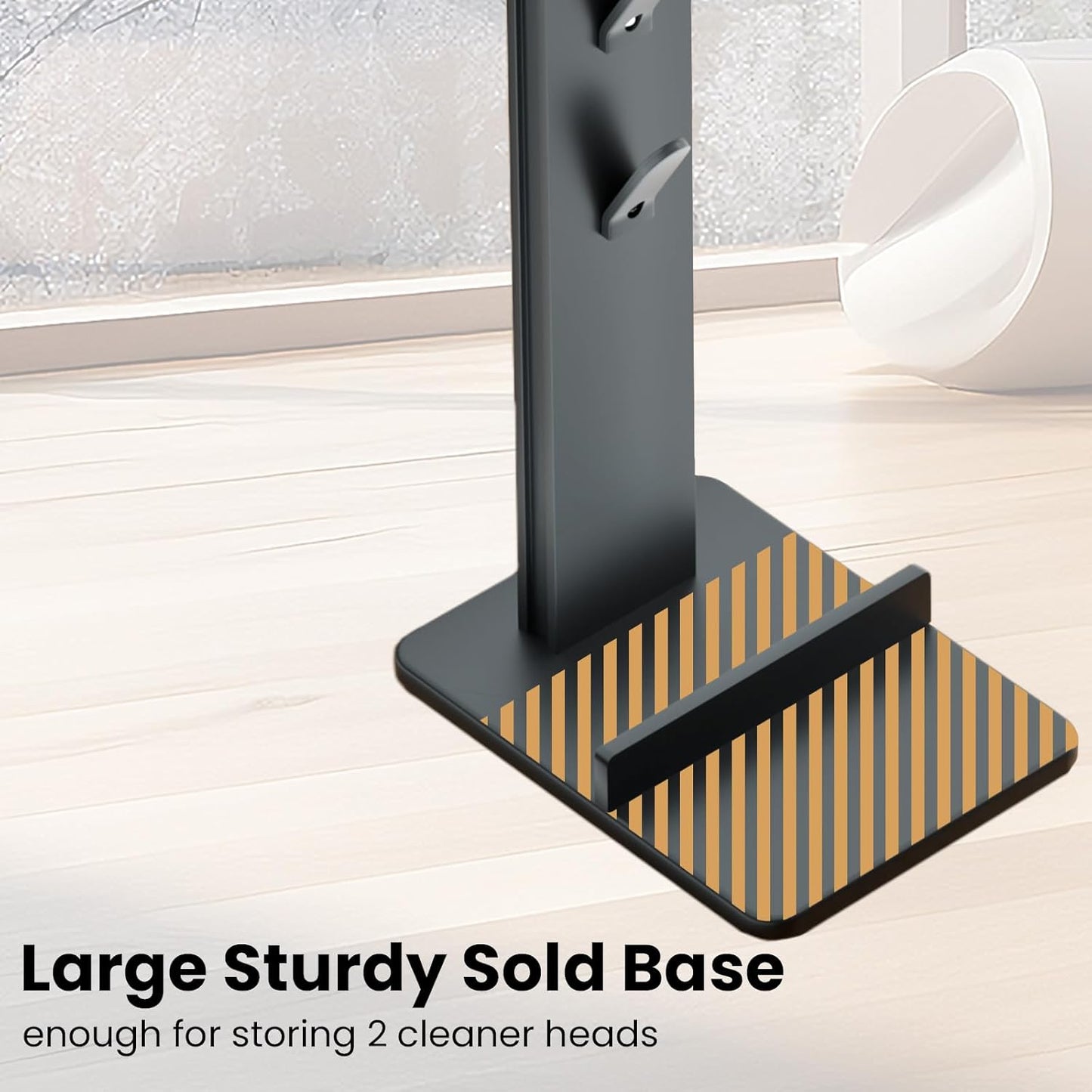 PUTORSEN Premium Aluminum Vacuum Stand Storage Dock Dockings Station, for Dyson SV21 SV18 Gen5 V15 V12 V11 V10 V8 V7 V6 Cordless Stick Vacuum Cleaner & Accessary, Storage Bracket Organizer Rack,Black