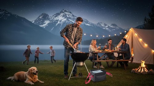 HOUSE AGAIN Grill Brush - Bristle-Free 304 Stainless Steel Head with Scraper | Safe BBQ Cleaner