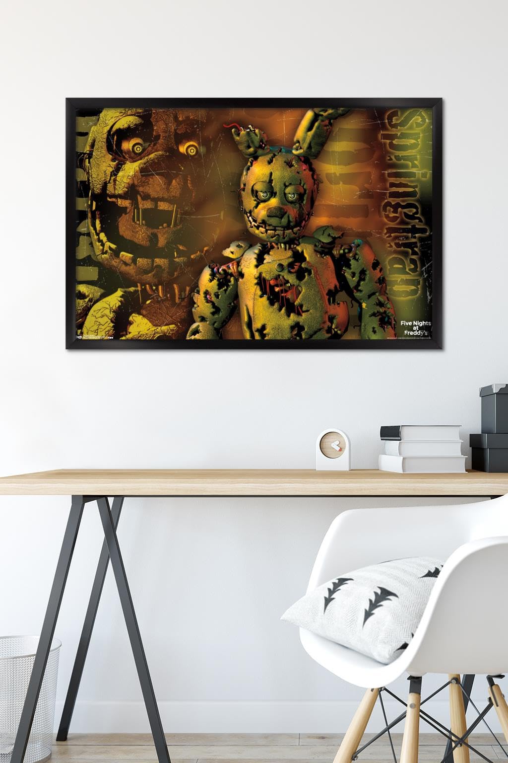 Trends International Five Nights at Freddy's - Springtrap Wall Poster, 22.375" x 34", Black Framed Version
