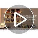KORRTFID 51-Inch LED Vinyl Record Wall Shelf with Illuminated Floating Design