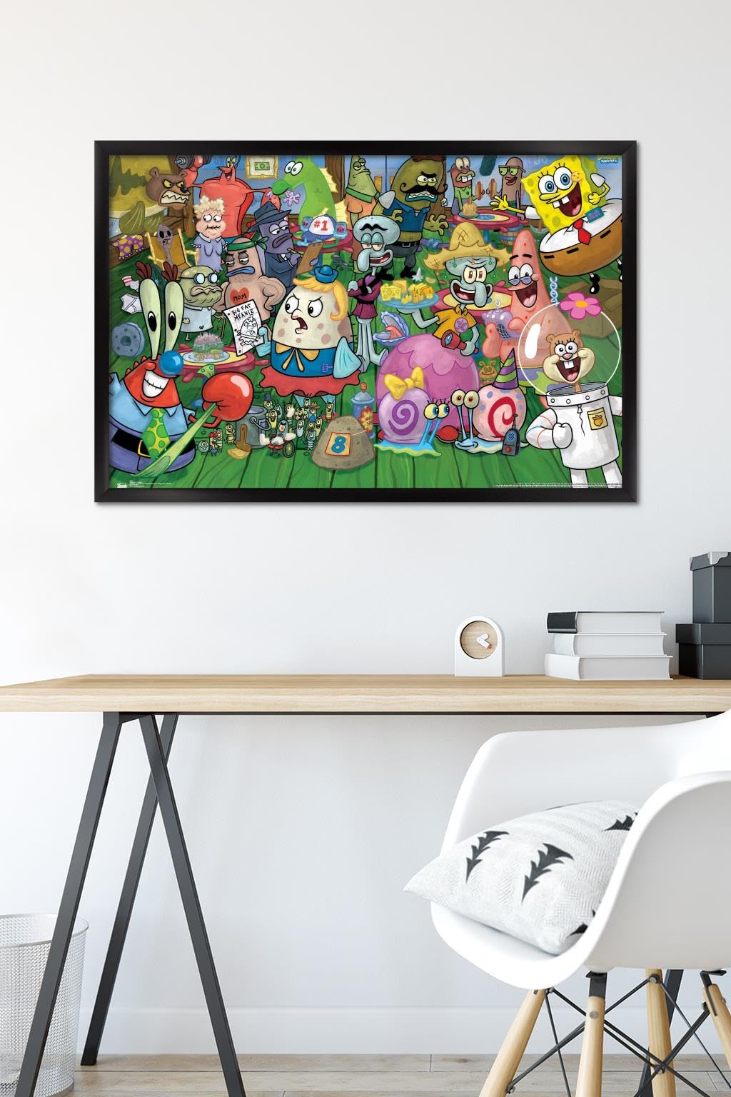 Trends International Nickelodeon Spongebob - Character Wall Poster, 22.375" x 34", Black Framed Version