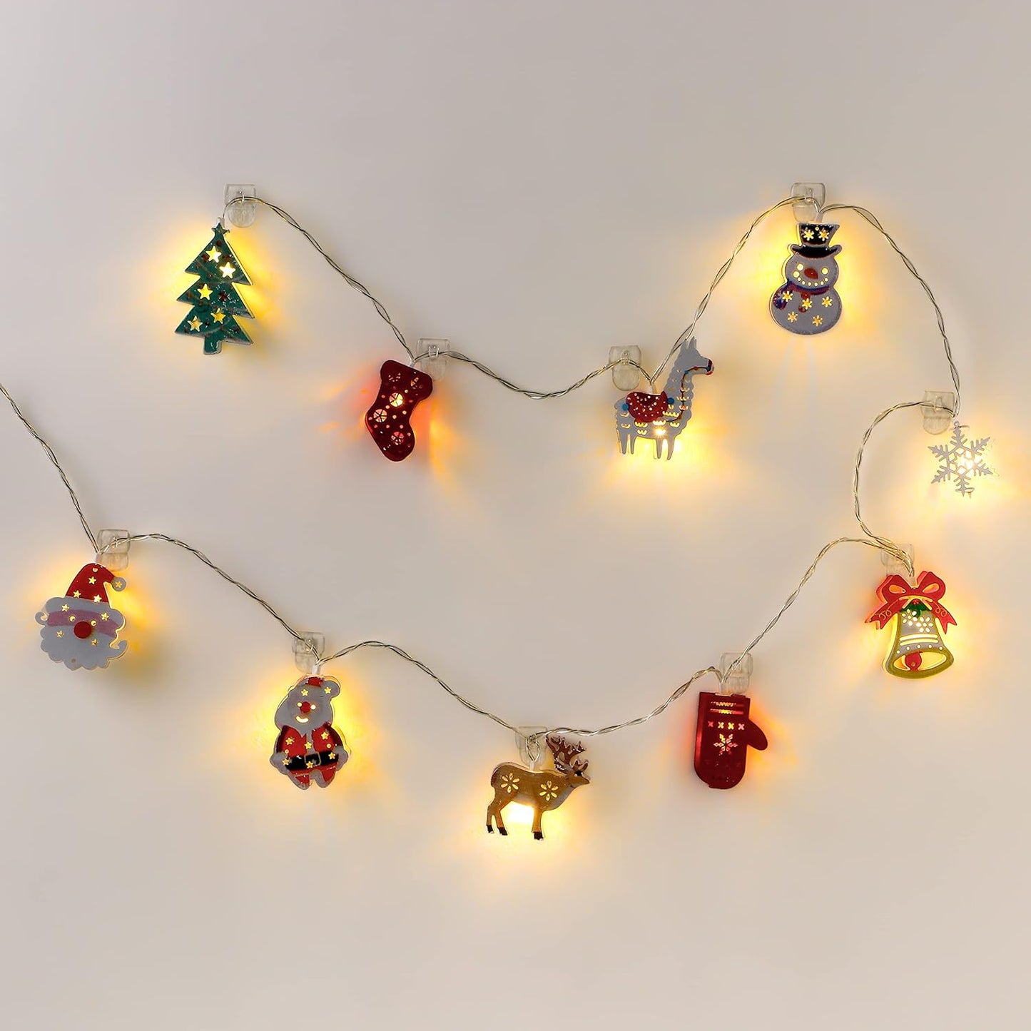 MOVELYST Mini Clear Light Clips - 100 Damage-Free Indoor Wall Hooks with 120 Adhesive Strips for Easy Hanging