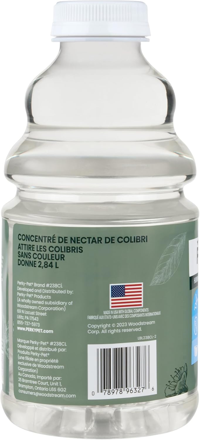 Perky-Pet Hummingbird Nectar Concentrate - 32 oz | Makes 96 FL OZ of Delicious Nectar