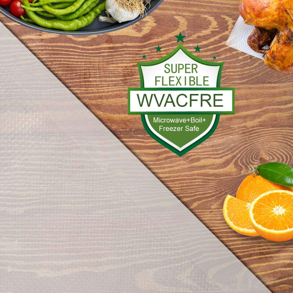 WVacFre 200 Quart Size 8x12Inch Vacuum Sealer Freezer Bags with Commercial Grade,BPA Free,Heavy Duty,Great for Food Vac Storage or Sous Vide Cooking