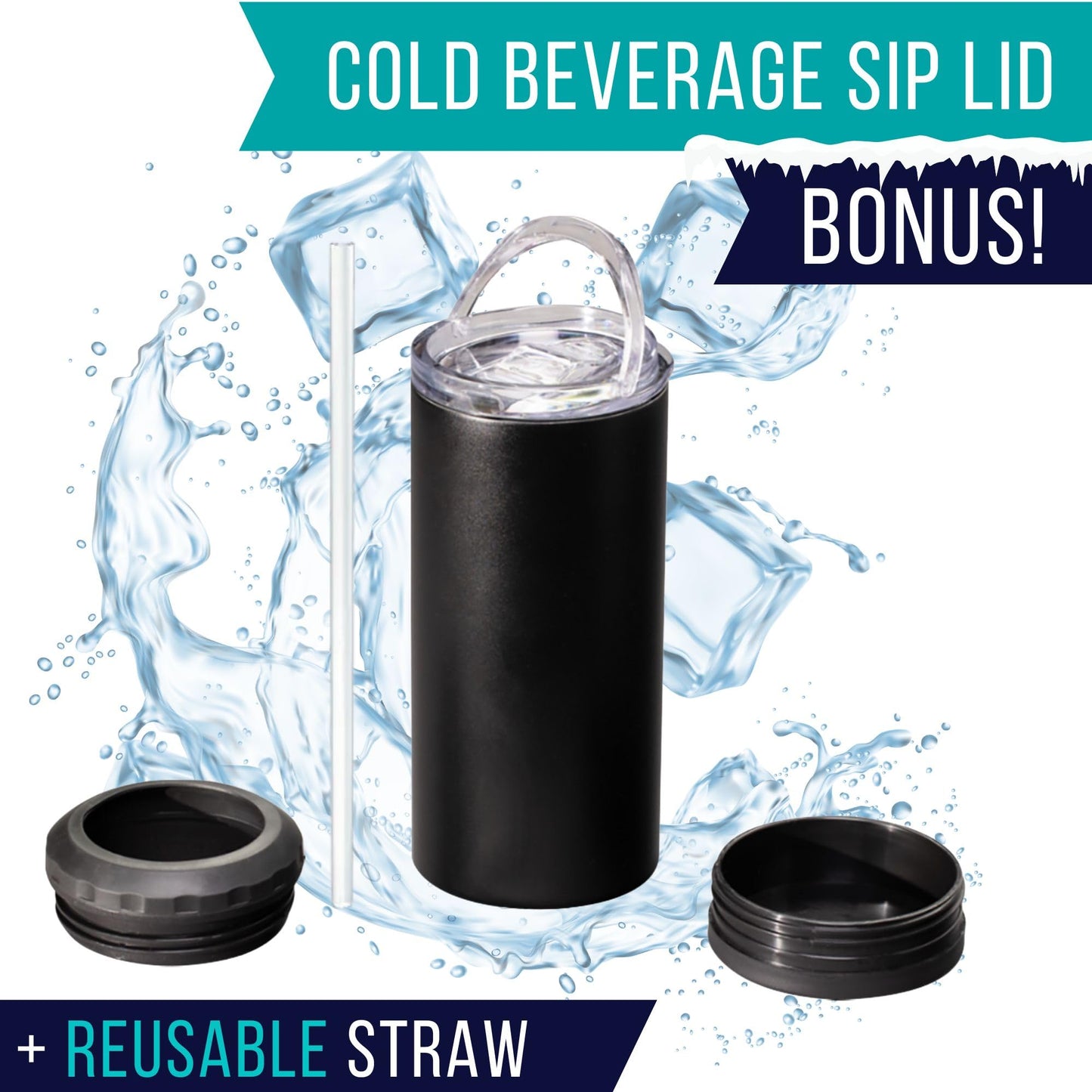 TheChewzie Universal Can Cooler with Hidden Storage - Fits 12 oz Cans & Bottles - Tobacco Can Holder - Stainless Steel, Black Universal Fit