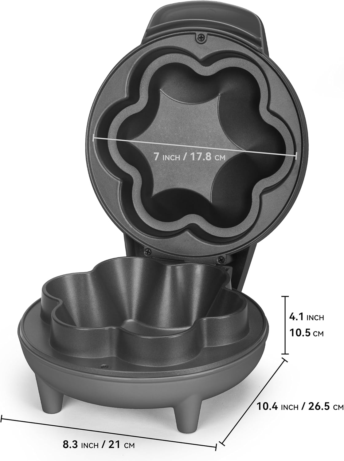 SurgarWhisk Tortilla Bowl Maker - Taco Shell Mold for Perfect Baked Taco Bowls | 7-Inch Graphite