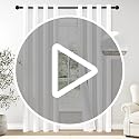 52W x 63L Linen Blackout Curtains - White, 2 Panels for Bedroom