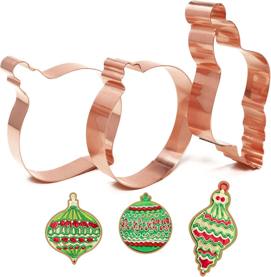 Handcrafted Christmas Ornaments Cookie Cutter Set - 3 Pieces Made in the USA