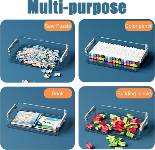 **Clear Plastic Storage Box - 4 Pack 5.5qt Snap-Tight Latch | Stackable Organizer for A4 Files, Photos & Crafts**