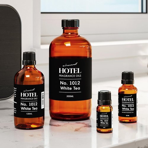 AirScent Hotel Diffuser Oil No. 1012 | Premium White Tea Scent for Ultrasonic Diffusers - 10 mL Glass Bottle