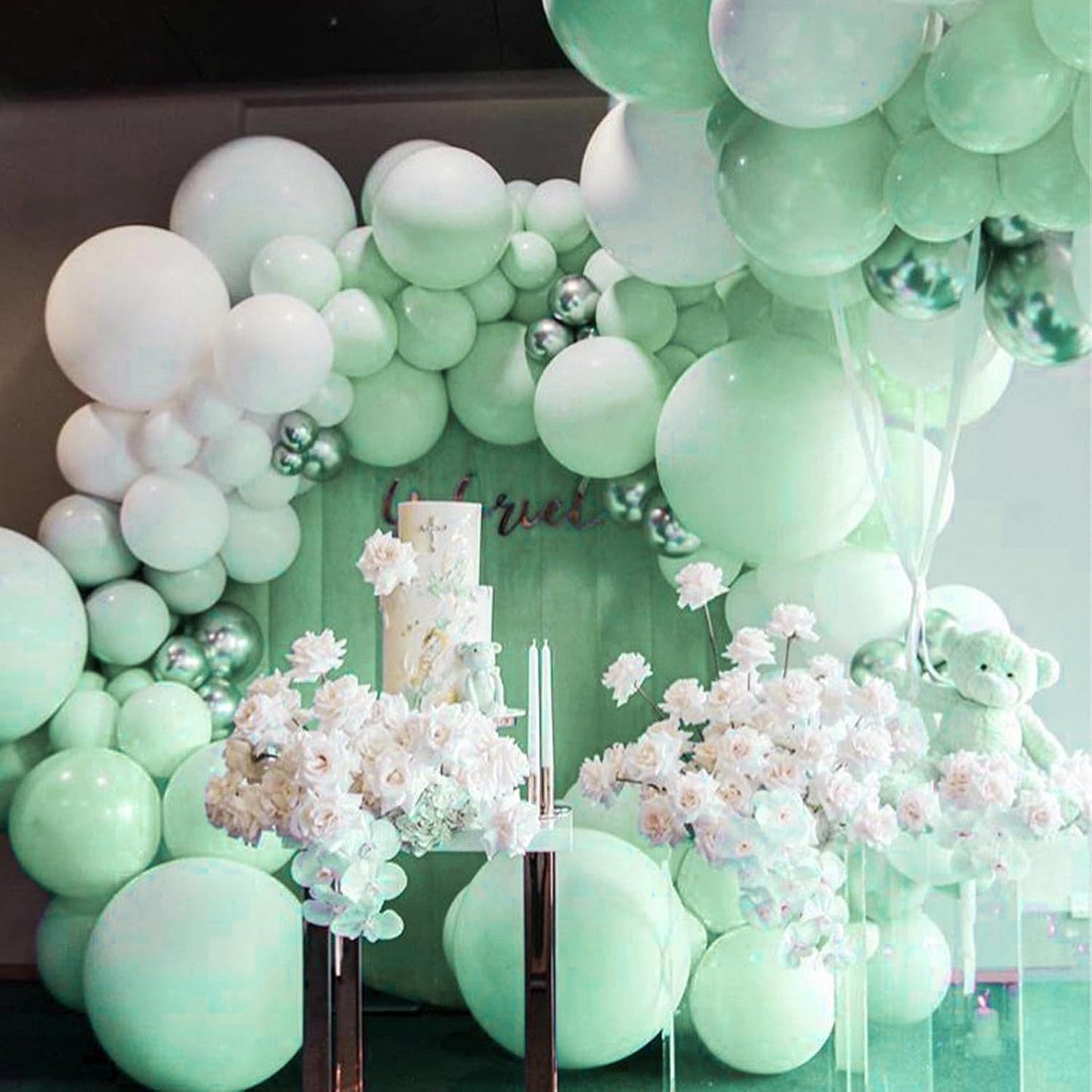 PartyWoo Pastel Green Balloons - 50 Pcs Mini 5-Inch Latex Balloons for Birthday & Baby Shower Decor