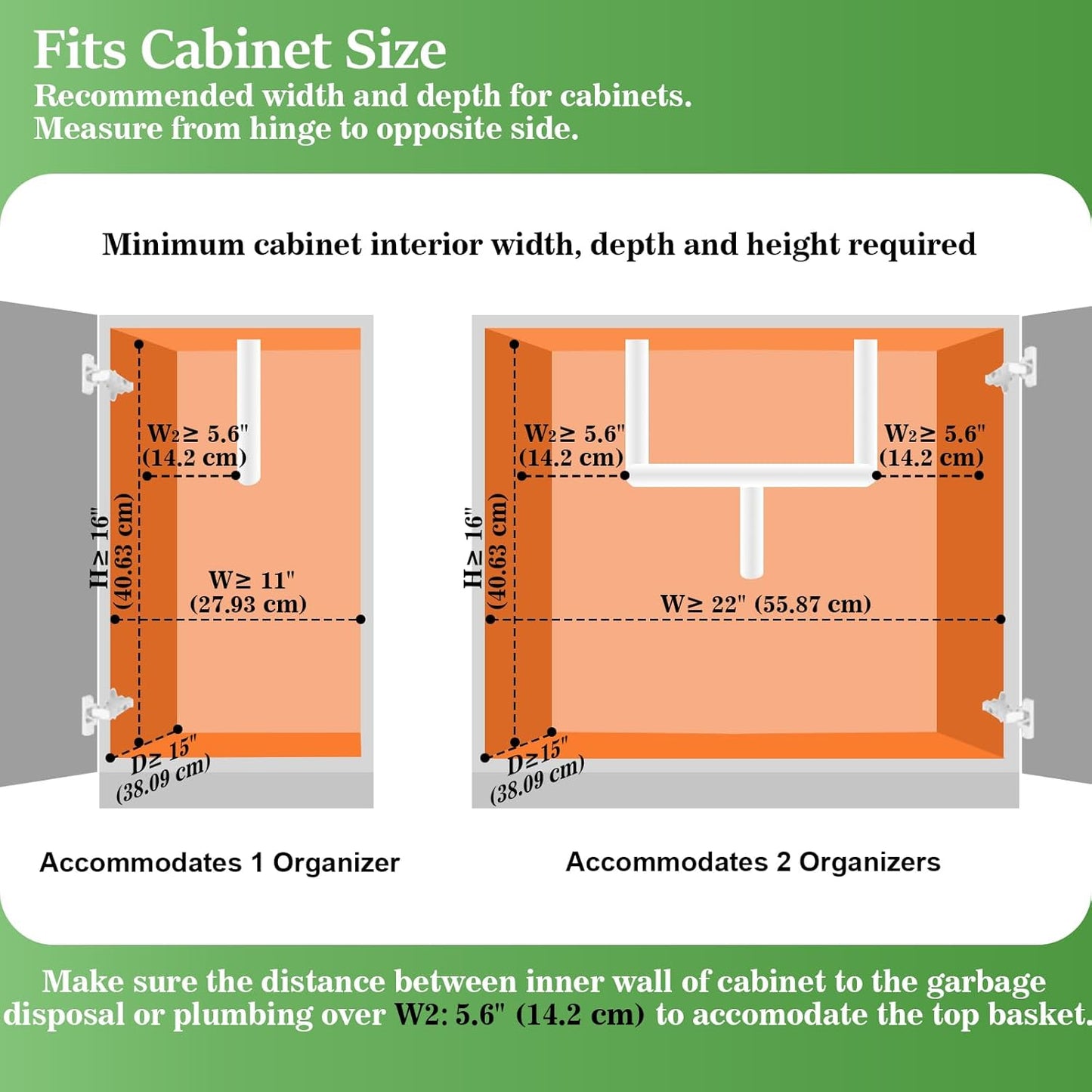 REALINN Under Sink Organizer - 2-Tier Pull-Out Cabinet Storage Shelf for Kitchen & Bathroom - White, 1 Pack