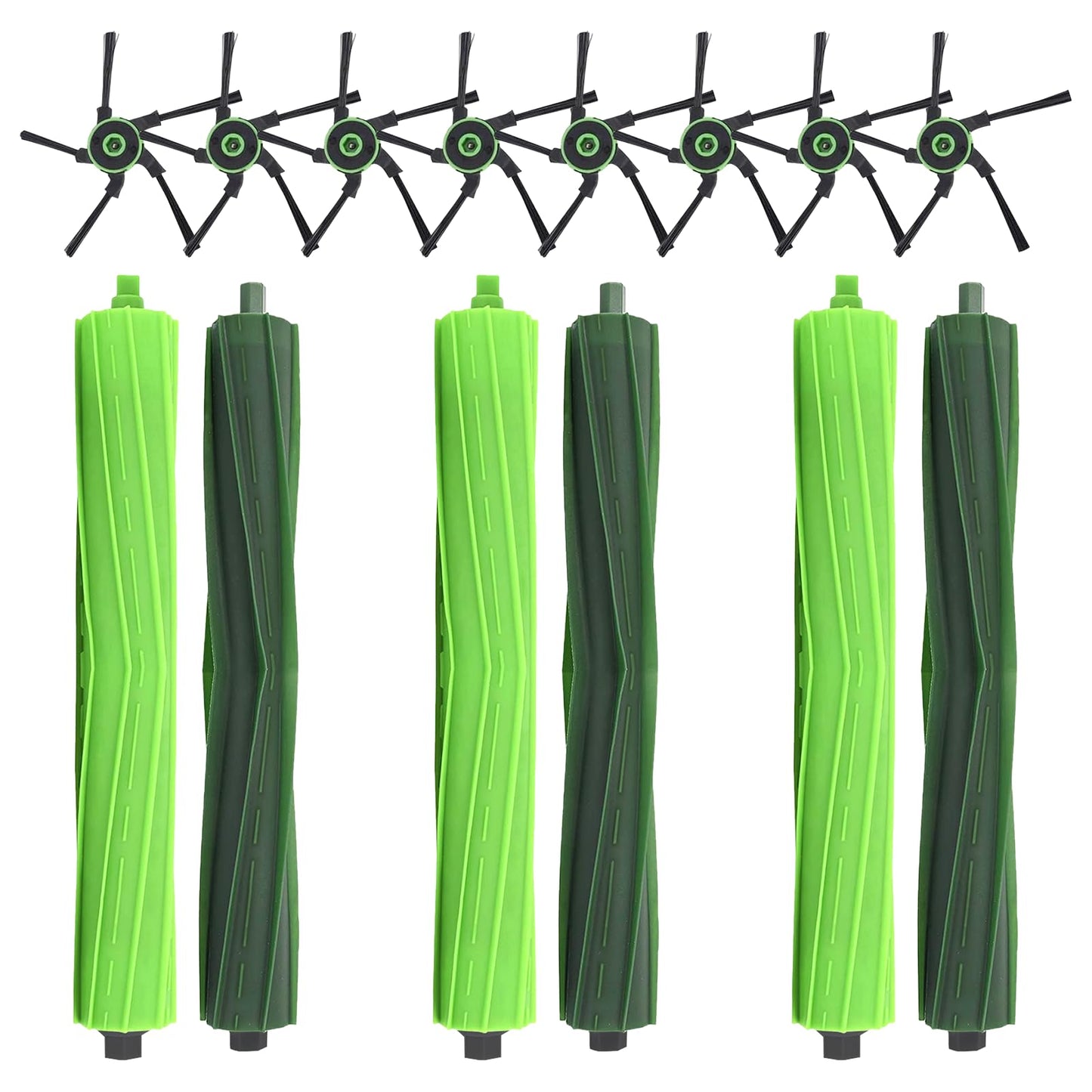 Replacement Parts Brushes Set for iRobot Roomba s9 (9150) s9+ s9 Plus (9550) s Series AI Robot Vacuum Kits (3 Set Rubber Brushes, 8 Side Brushes)