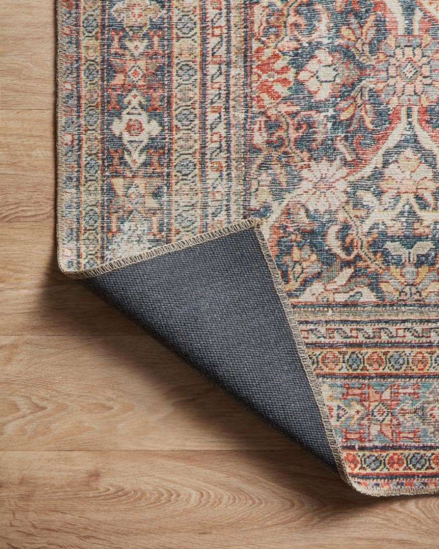 Loloi Amber Lewis Georgie Collection GER-01 Red/Navy 2'-6" x 7'-6", .19" Pile Height, Runner Rug