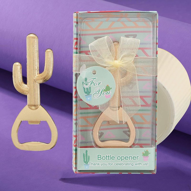 16PCS Beer Cactus Bottle Opener Wedding Favors for Guests Mexican Party Supplies,Wedding Anniversary Bridal Shower Souvenir Birthday Party Favor Gifts (Cactus Opener,16)