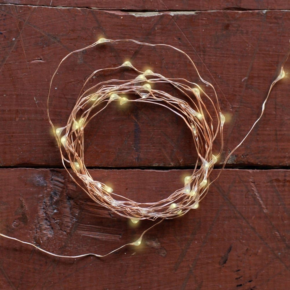 Battery Operated 6 ft Silver Fairy String Lights - LED Decorative Lights for Home & Party