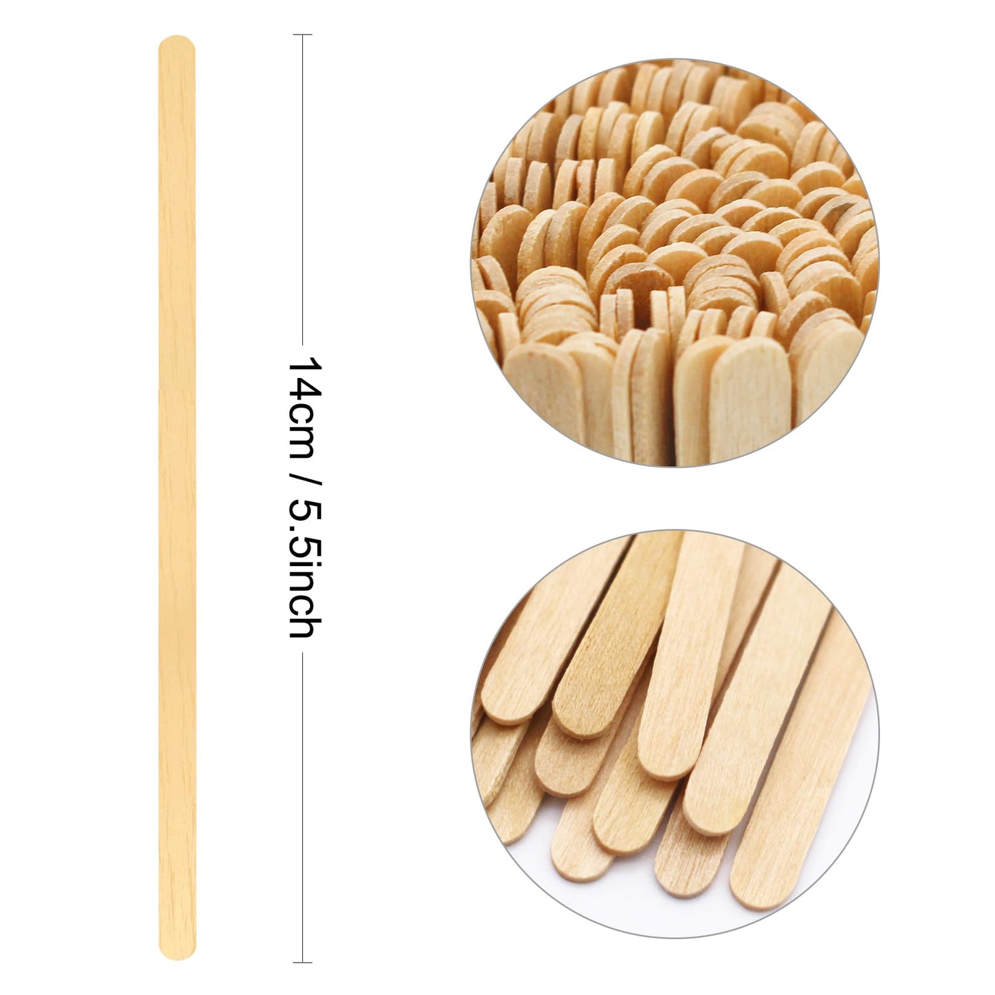 Sugormek1000PCS 5.5 IN Wooden Coffee Stirrers, A+Level Smooth Rounded Edges Disposable Coffee Stir Stick, Wooden Stir Stick for Coffee Cocktail Coffee Bar Accessories DIY Craft Design