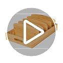 X-Large Bamboo Food Container Lid Organizer for Kitchen Cabinets