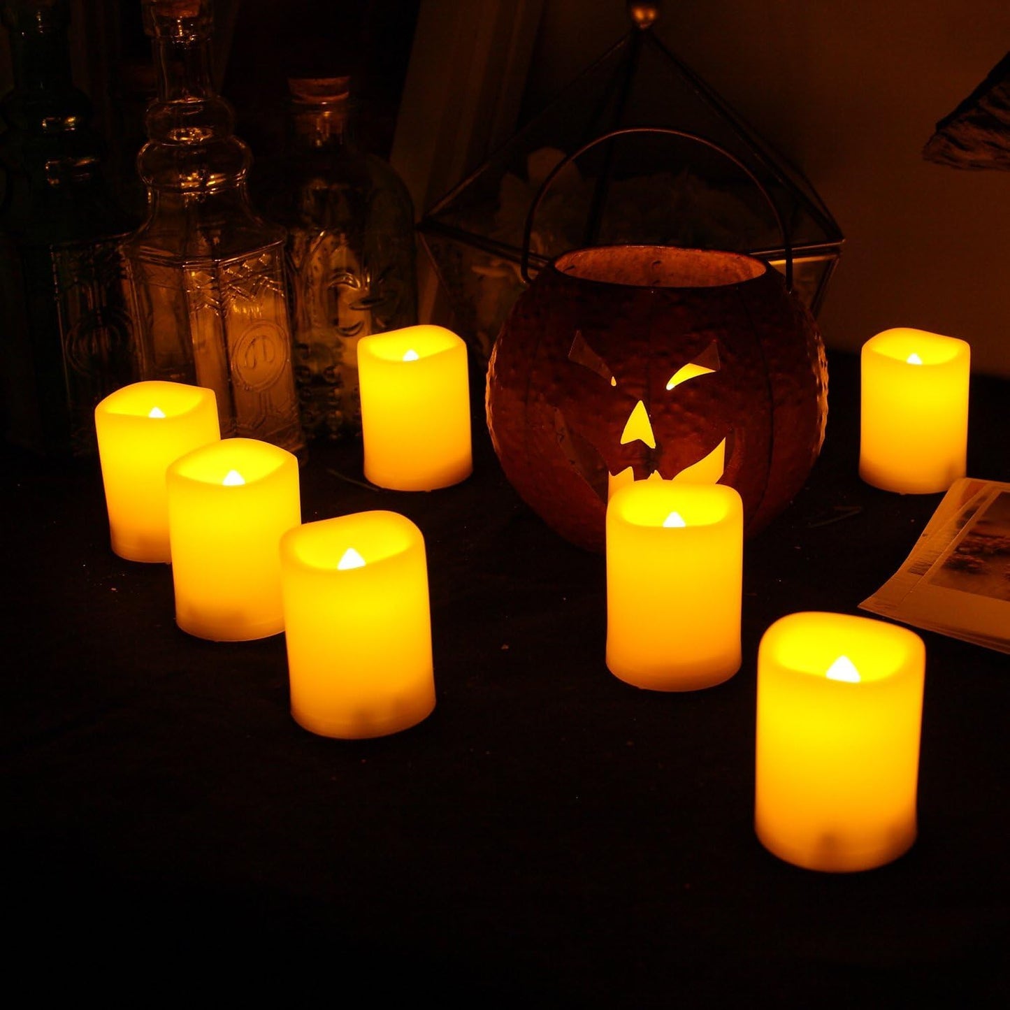 12 PCS LED Flameless Votive Candles - Long-Lasting Battery Operated with 120+ Hours Life