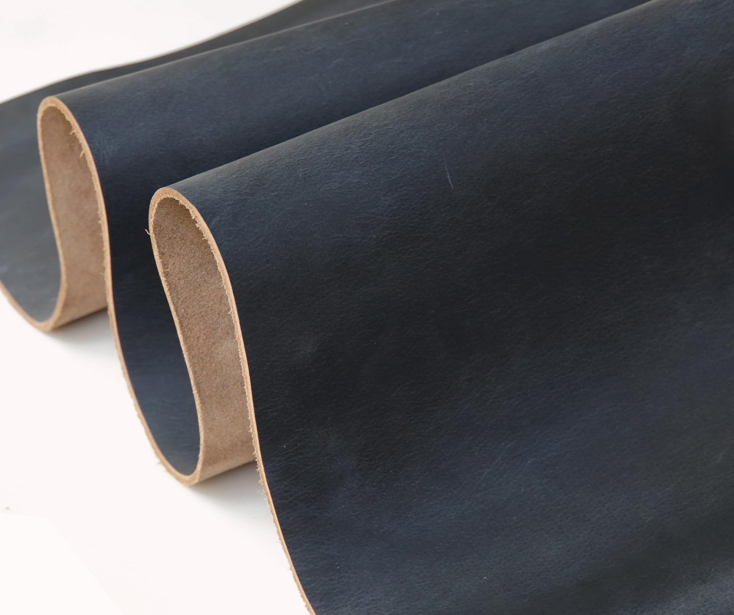 Tooling Leather Sheets Full Grain Leather 3.6mm-4.0mm (9-10oz) Thick Cowhide Leather Pieces Square for Crafts Heavy Weight(Dark Blue-Gray 12"x12")
