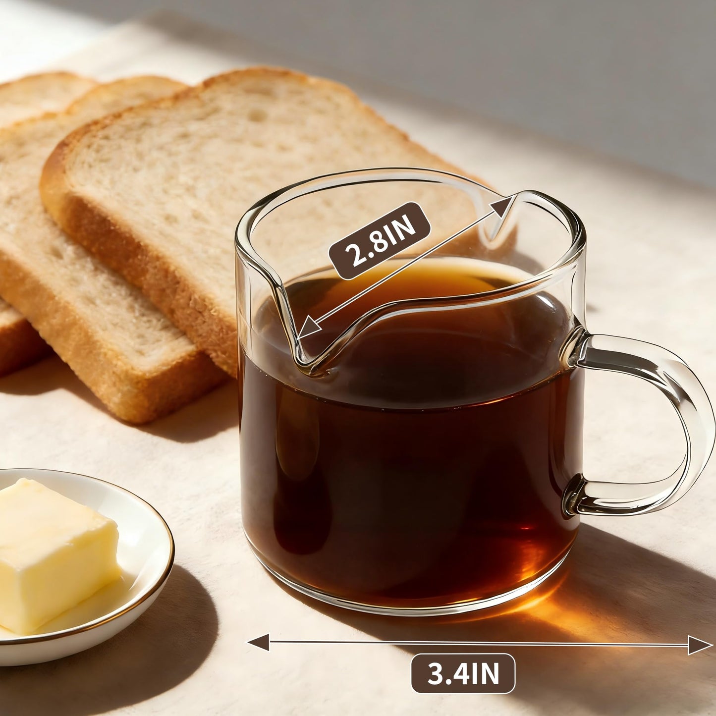 Supercenter Espresso Cups | 2-Pack,4 oz High-Transparency Glass Doubleshot Coffee Cups, Dishwasher Safe, Dual Pour Design