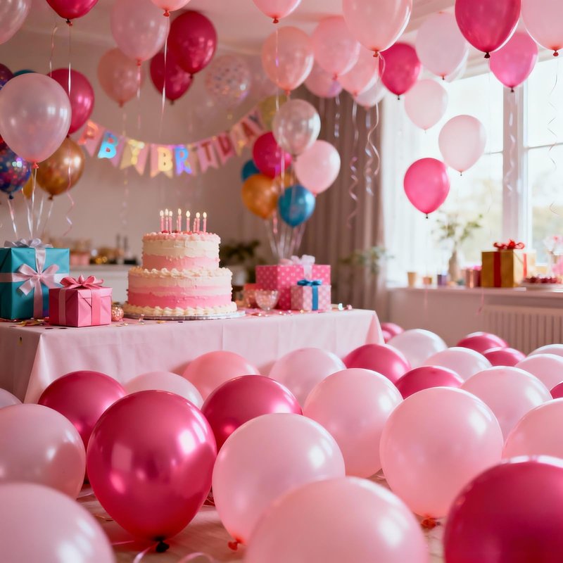 Pink Balloons Set, 66pcs 12 Inch Hot Pastel Pink Confetti Latex Balloon for Girls Women Birthday Baby Shower Wedding Princess Party Decorations