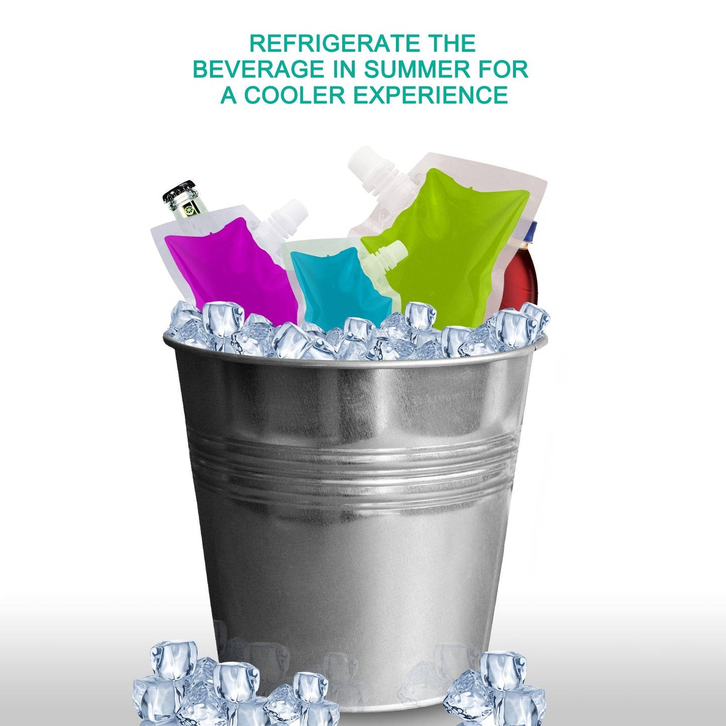 ERKOON 9-Pack Concealable Drinking Flasks - 5oz Reusable Leakproof Pouches with 2 Funnels for Travel & Outdoor