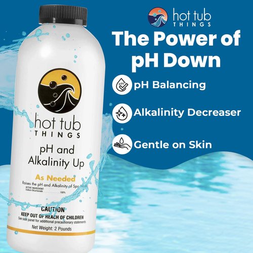 Hot Tub Things pH Up & Alkalinity Increaser for Hot Tub – Pool Shock, Alkalinity Up, pH Increaser and Alkaline Booster for Spa or Pool, Maintain Balanced Water Quality and Clear Water Use – 2 Pounds